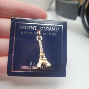 Paris eiffel tower sterling‎ silver charm pendant nwt